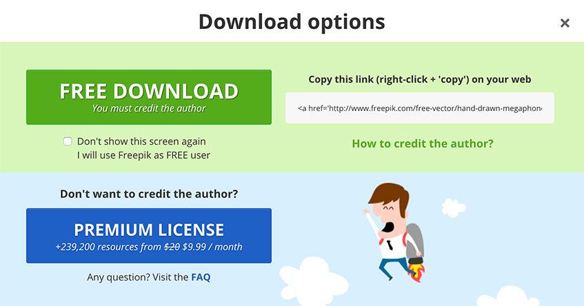 Screenshot Freepik